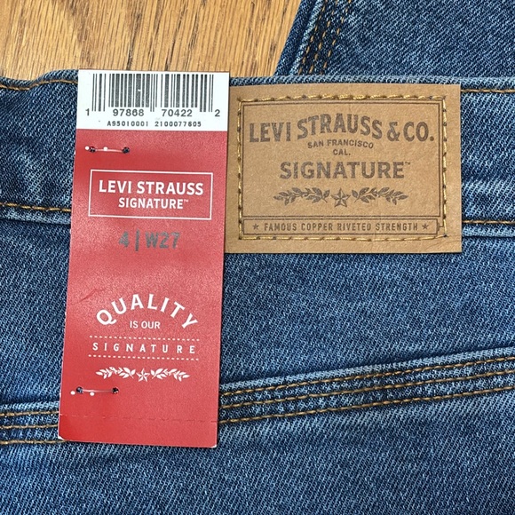 Levi’s Heritage High Rise Loose Straight NEW WITH TAG Stretch Blue Jeans Size 4 - Picture 9 of 14